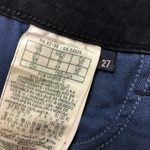 GUESS Brittany Skinny Dark Blue Denim Crystal Pockets Jeans Size 27” - Picture 10 of 12